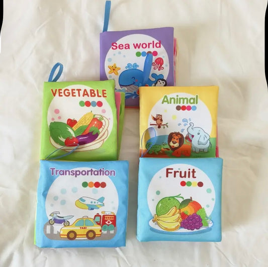5 pack Early Education Cloth Book
