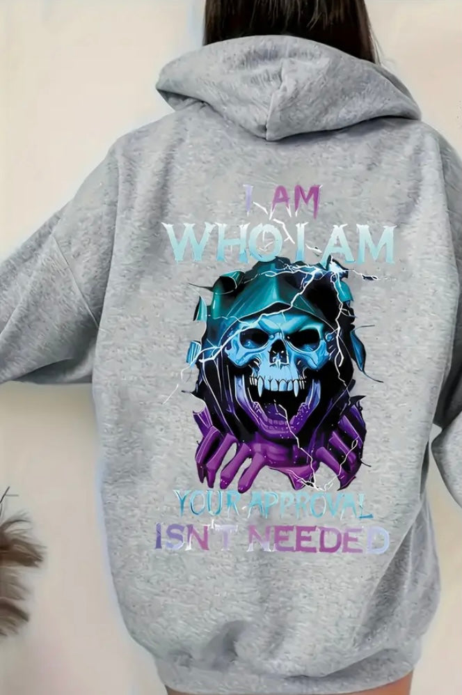 I am who I am ladies hoodie