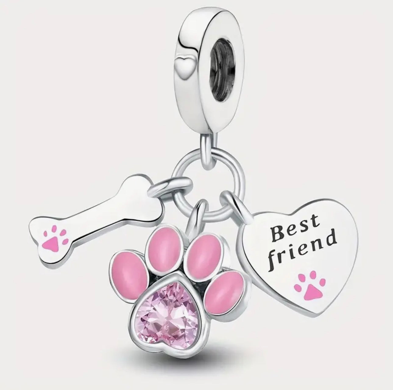 Best paw friend charm