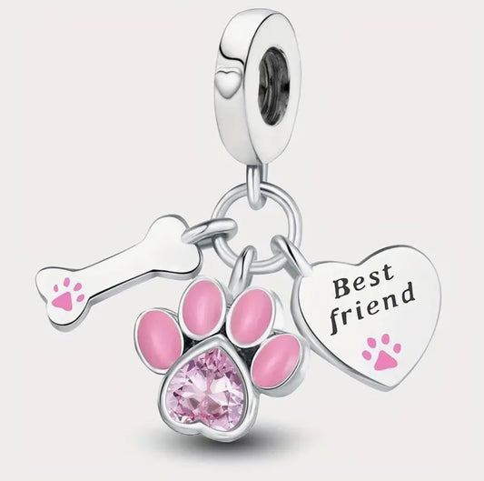 Best paw friend charm