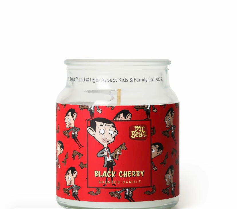 Mr bean black cherry candle