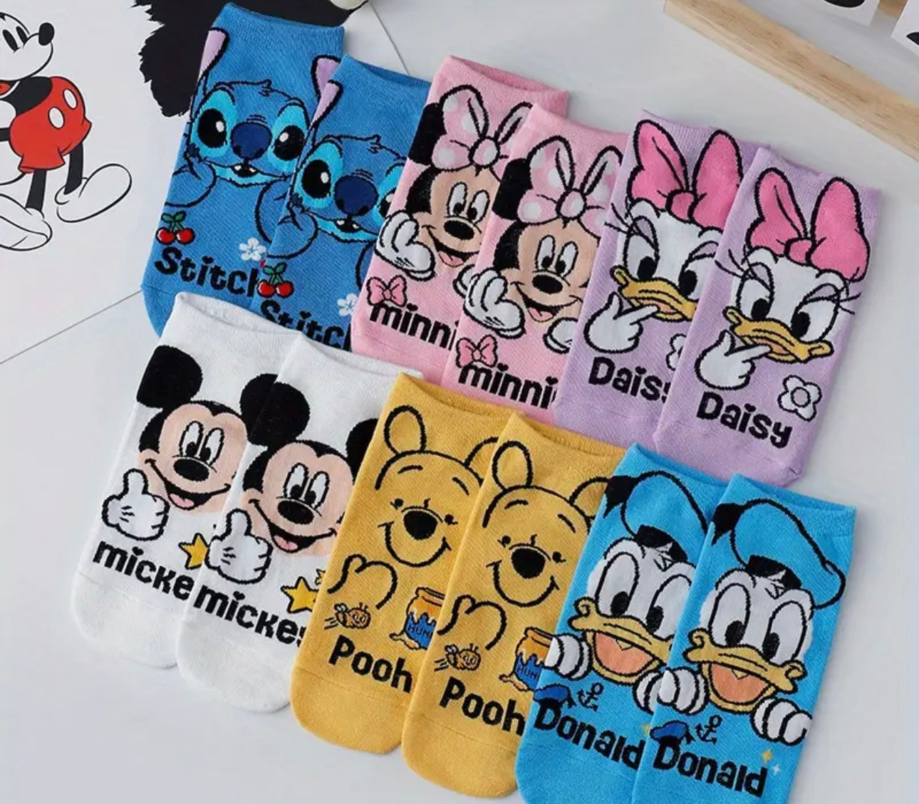 6Pc Disney Cartoon Socks