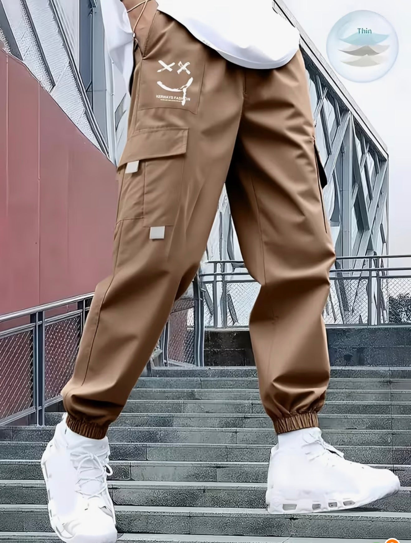 Boys Stylish Print Casual Cargo Pants