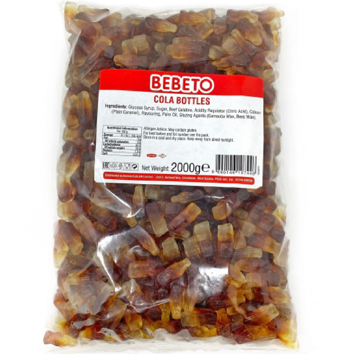 Bebeto Cola Bottles 2Kg
