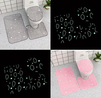 Glow In The Dark Bath Mat Set