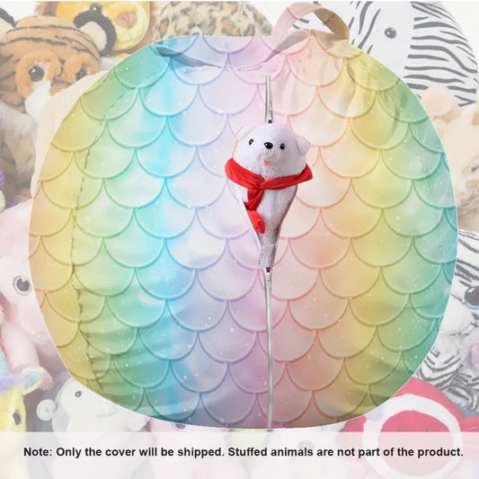 Large Stuffed Animal Storage Bean Bag Chair Cover