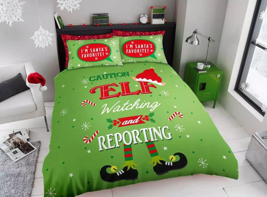 Elf On The Shelf Double Bedding