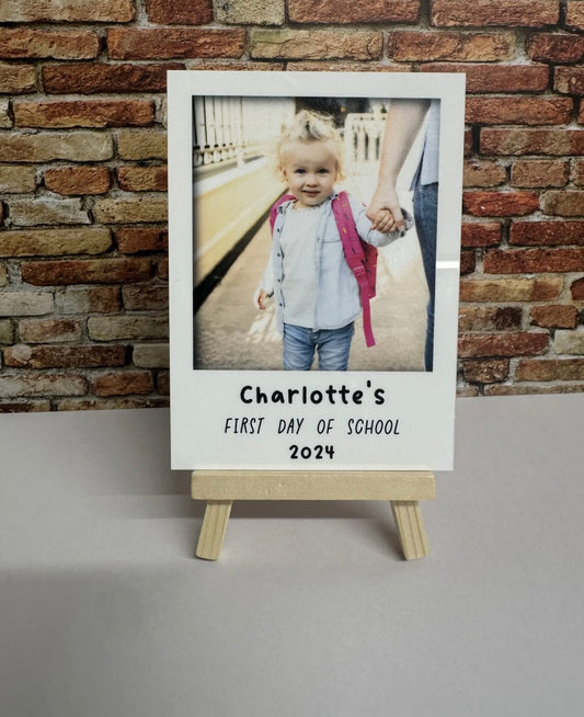 Personalised First Day Of School Polaroid