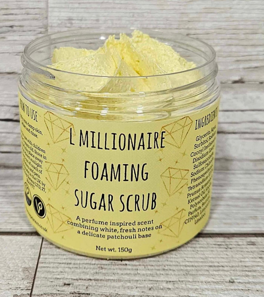 L Millionaire Foaming Body Sugar Scrub-150g