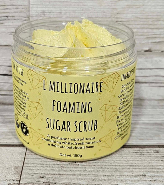 L Millionaire Foaming Body Sugar Scrub-150g