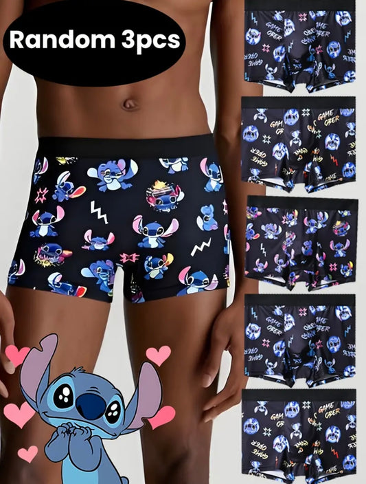 3pcs Disney Stitch Boxer Briefs
