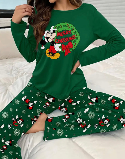 Ladies Christmas Mickey Pyjamas