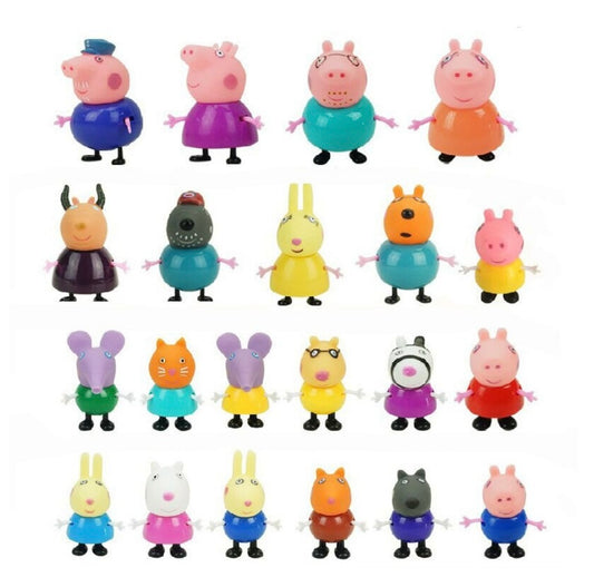 25Pcs Peppa Pig Family Friends