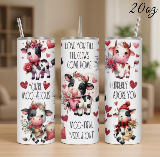 20oz Cow Love Tumbler
