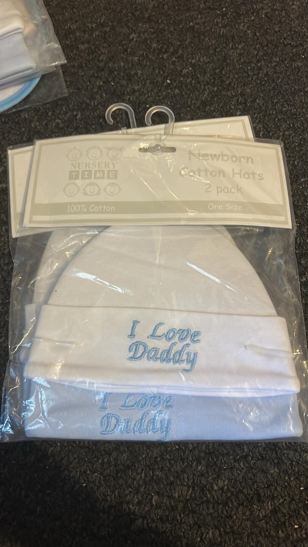I Love Daddy 2 Pack Baby Hats