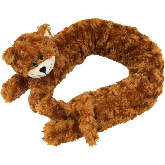 Novelty Draught Excluder for Doors Brown Cat Design