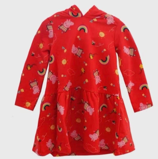 Peppa Pig Girls Hooded Dress