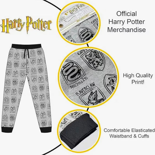 Mens Official Grey Harry Potter Loungepants