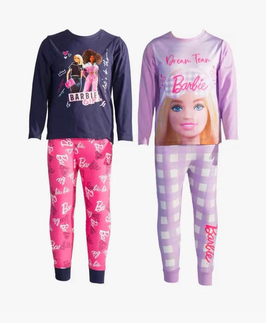 Barbie 2 Pack Kids Pyjamas