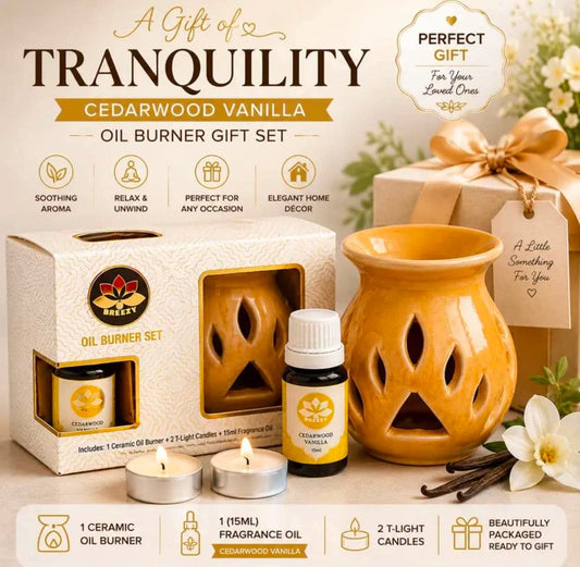 Ceramic Oil Burner Gift Set