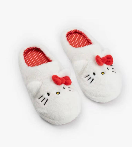 Hello Kitty White Mule Slippers
