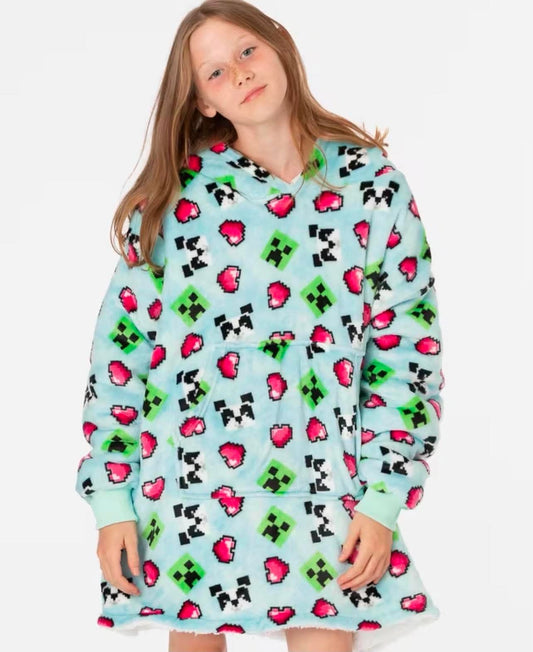 Minecraft Girls Hoodie Blanket