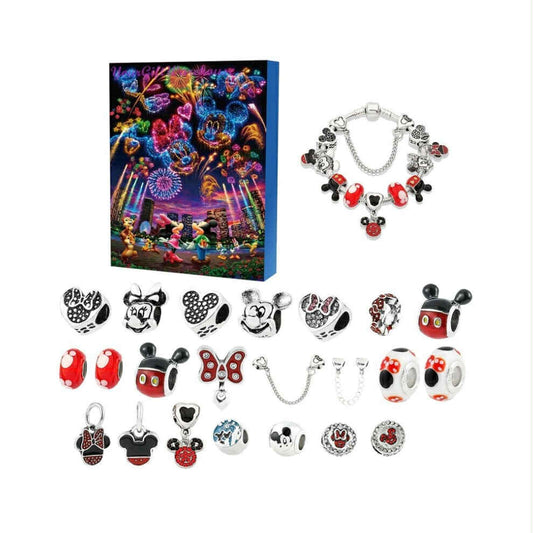 Mickey Mouse B Christmas Advent Calendars Charm Bracelet Set