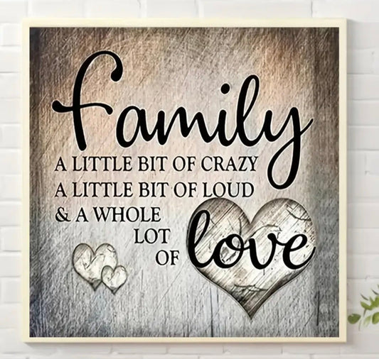 Family Diamond Art ready to post