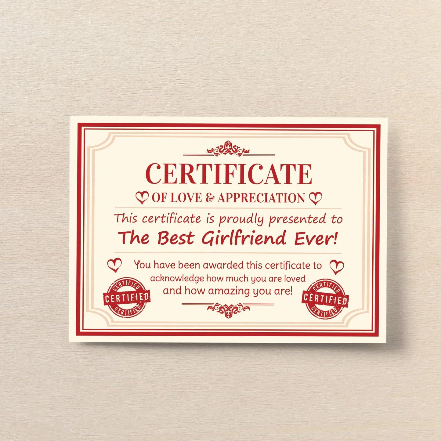 Girlfriend Certificate