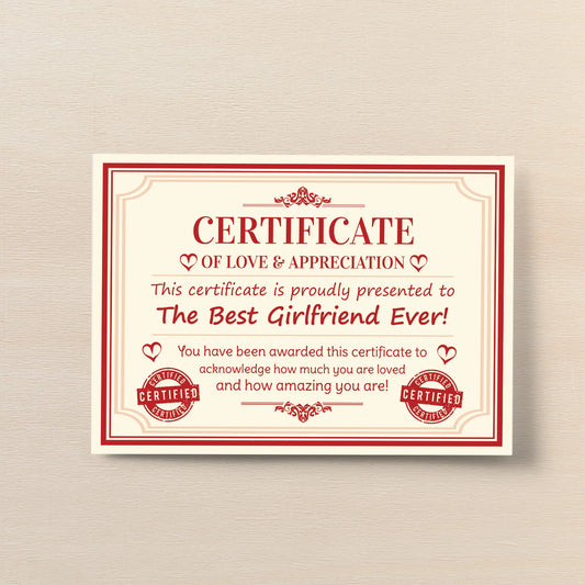 Girlfriend Certificate