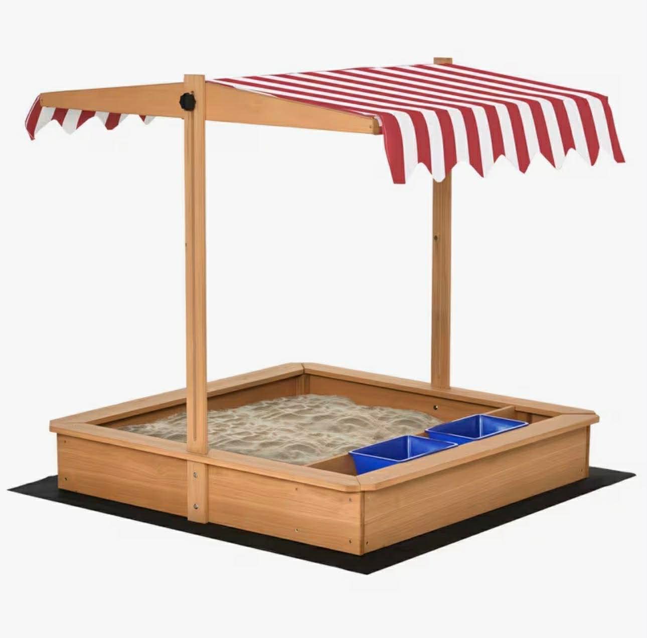Kids Wooden Sandbox with Cover