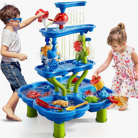 4 Tier Kids Sand And Water Table 3-in-1