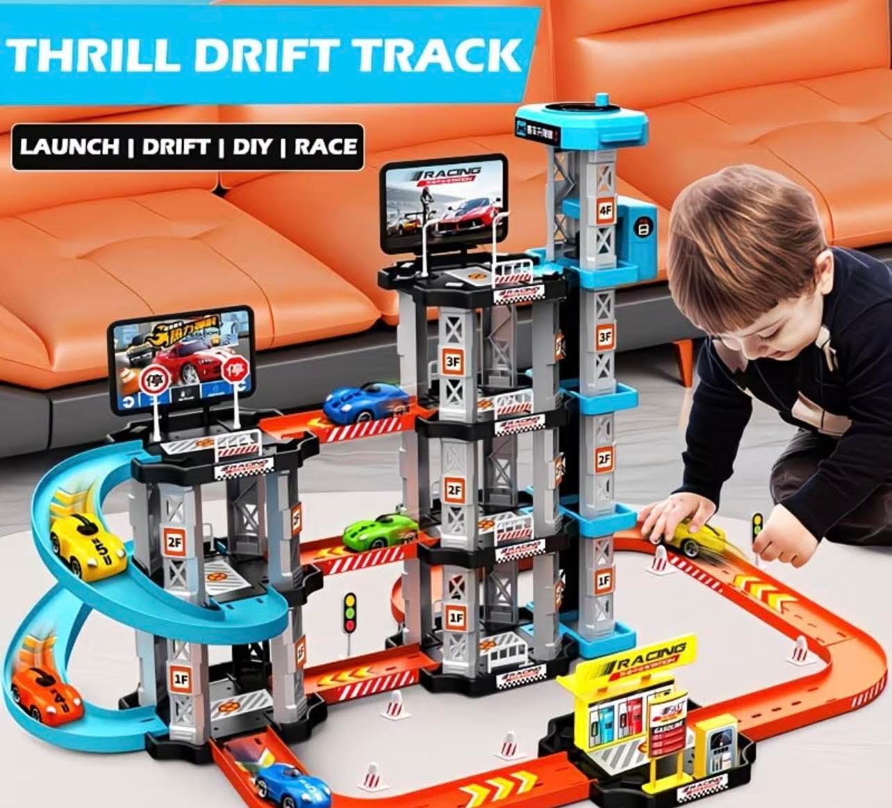 3D Three-Dimensional Racing Multi-Layer Track Toy Set