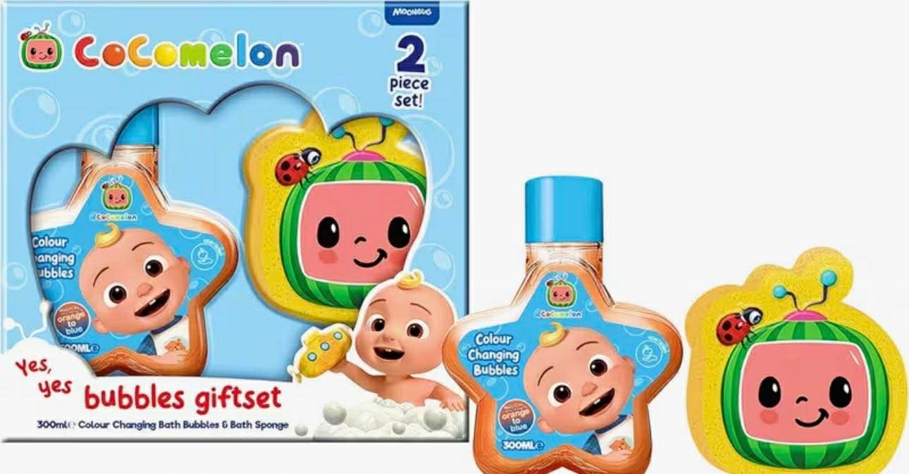 CoComelon 350ml Bubble Bath & Bath Sponge Gift Set