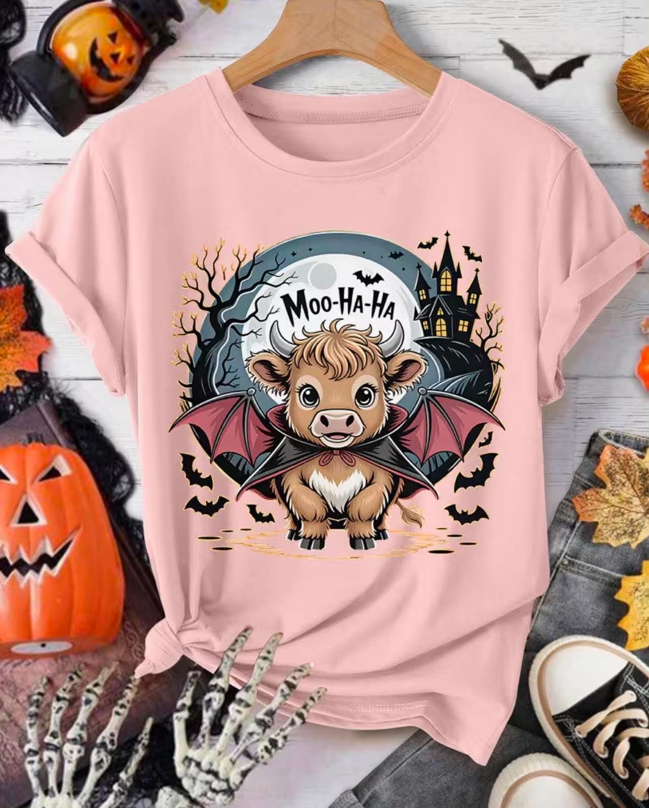 Moo Ha Ha Highland Cow Vampire Plus Size Top
