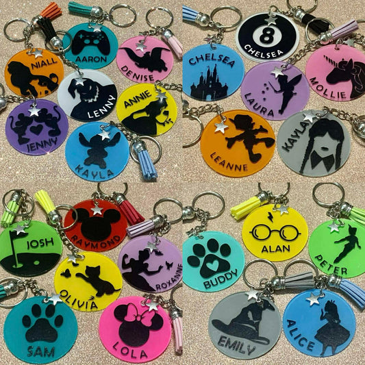 Personalised Keyring, Any Character, Any Name