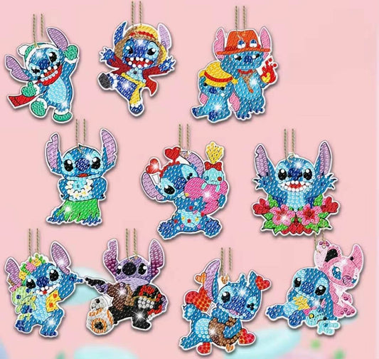 10pc sitch  Diamond Art Keyring