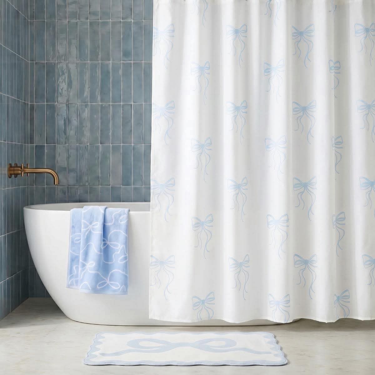 Bow Print Shower Curtains