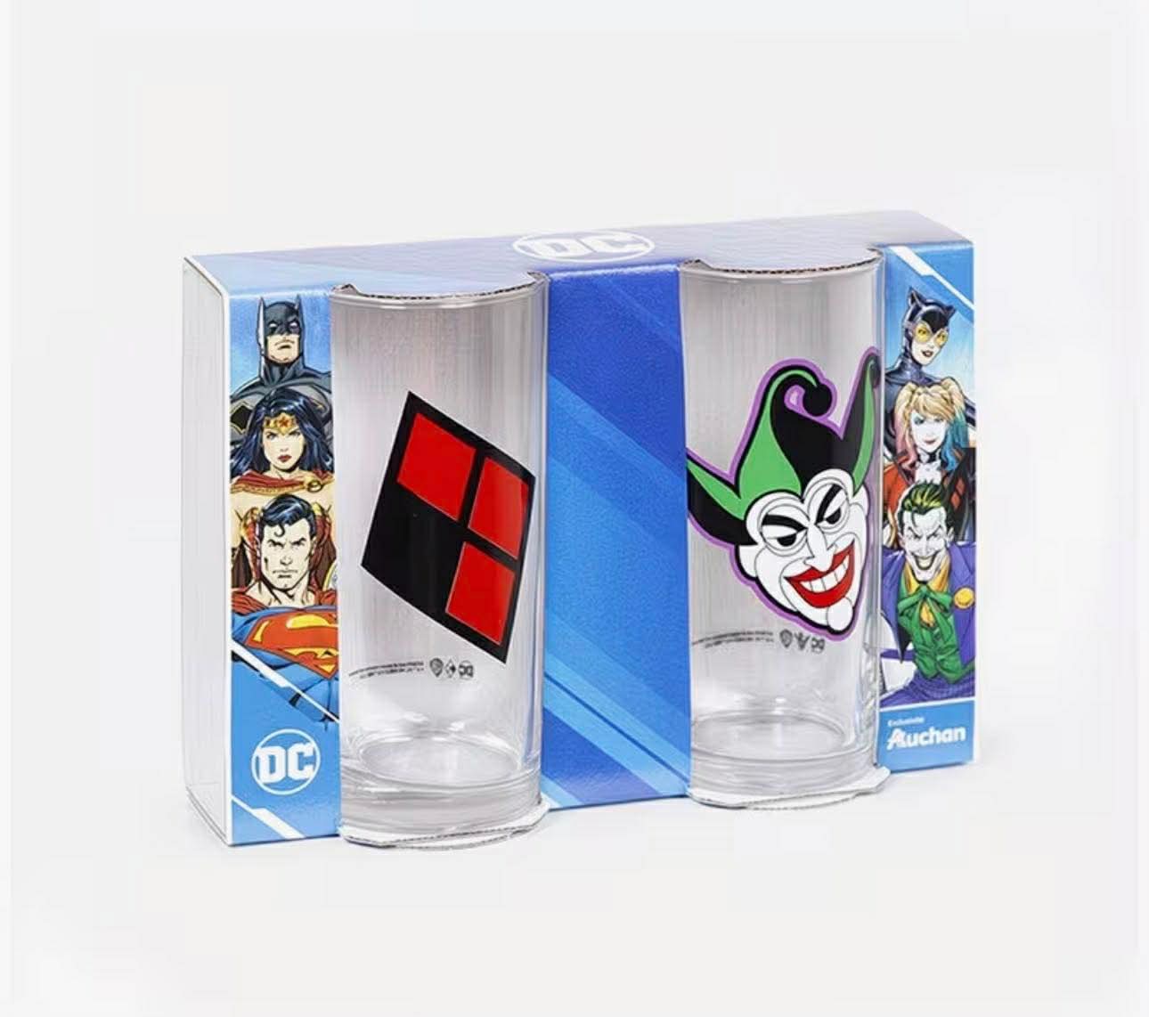 DC Comics 2 Pack Kids Drinking Glasses, 270ml