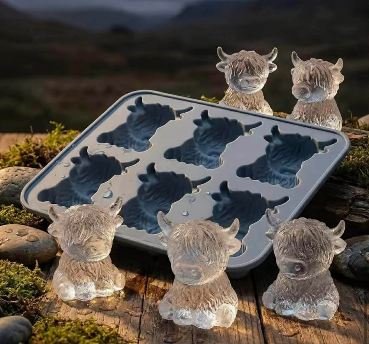 Mini Highland Cow Ice Cube Mold