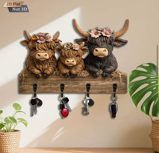 1pc Cow-Shaped Key Hook