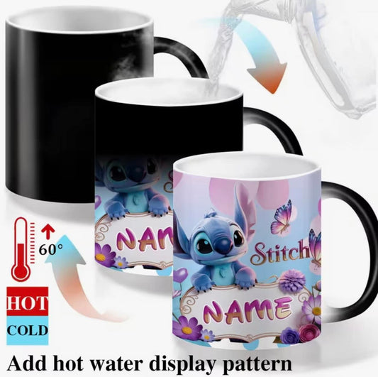 Disney inspired Personalised Stitch Colour-changing Mug