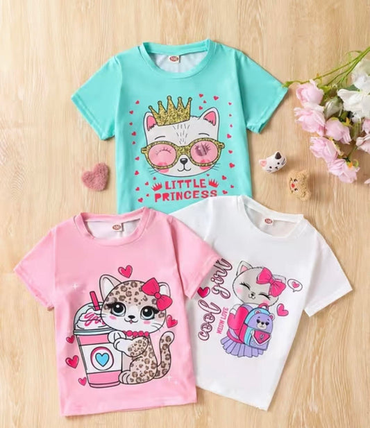 Set of Three Girls' T-Shirts