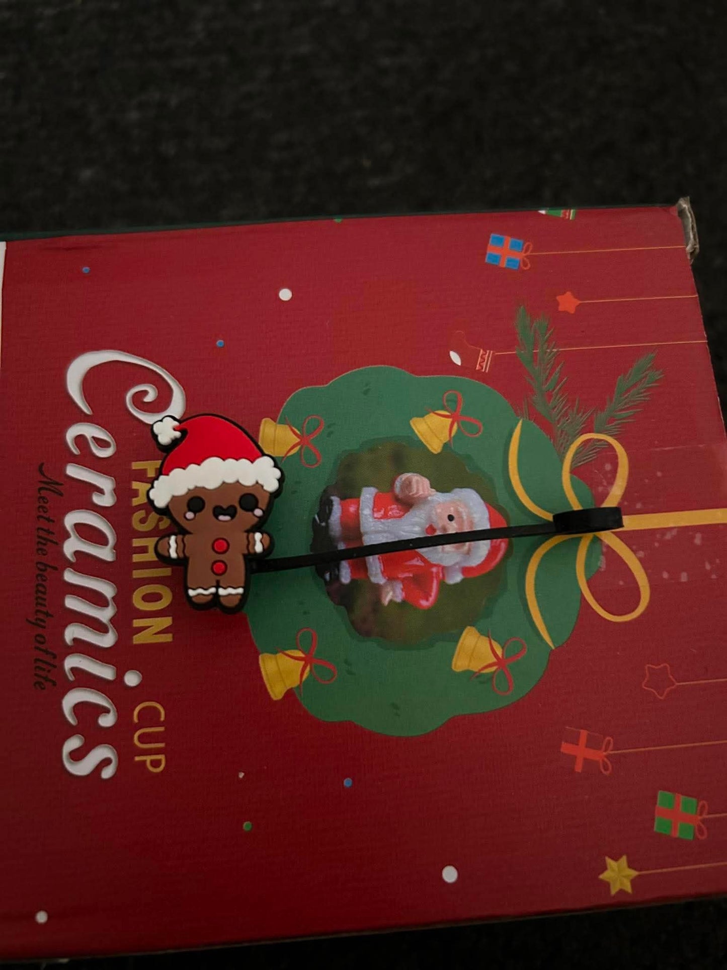 Gingerbread man straw topper
