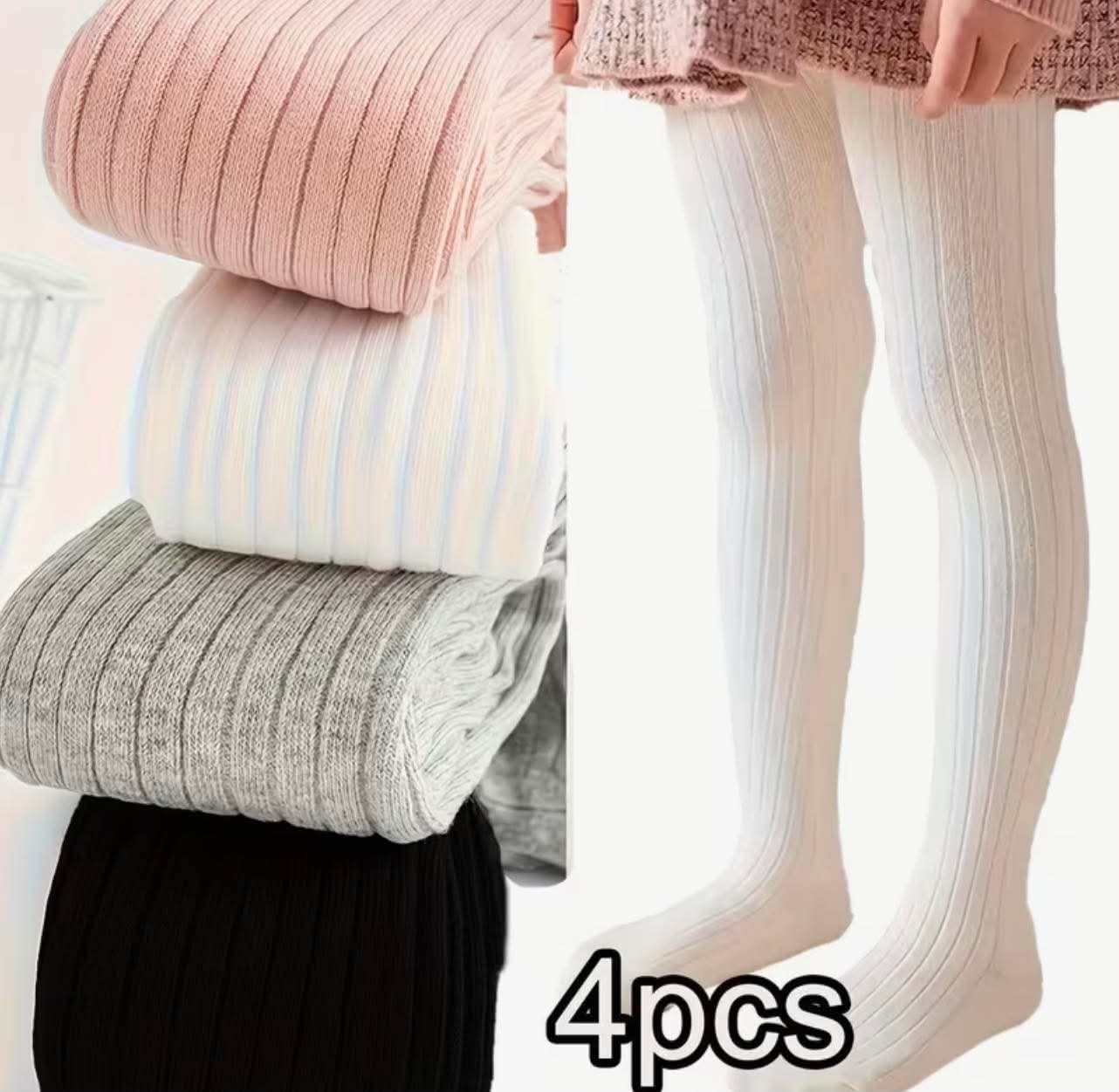 4pcs Girls Thick Leggings