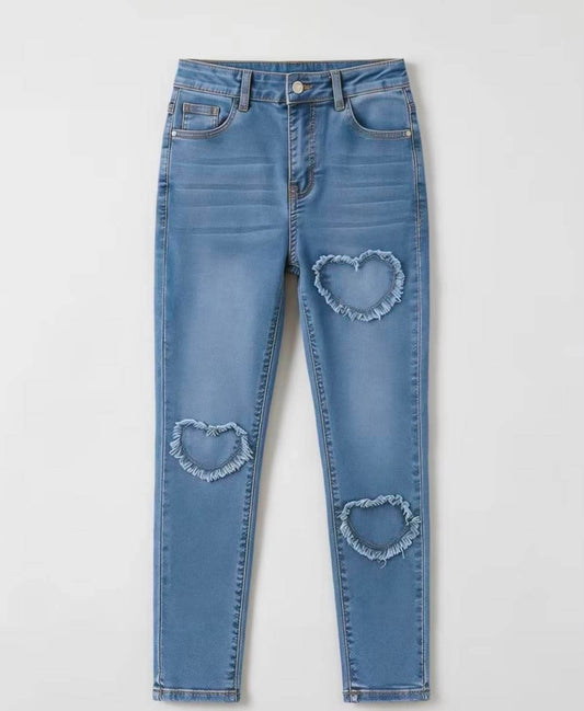 Girls Light Blue Skinny Jeans