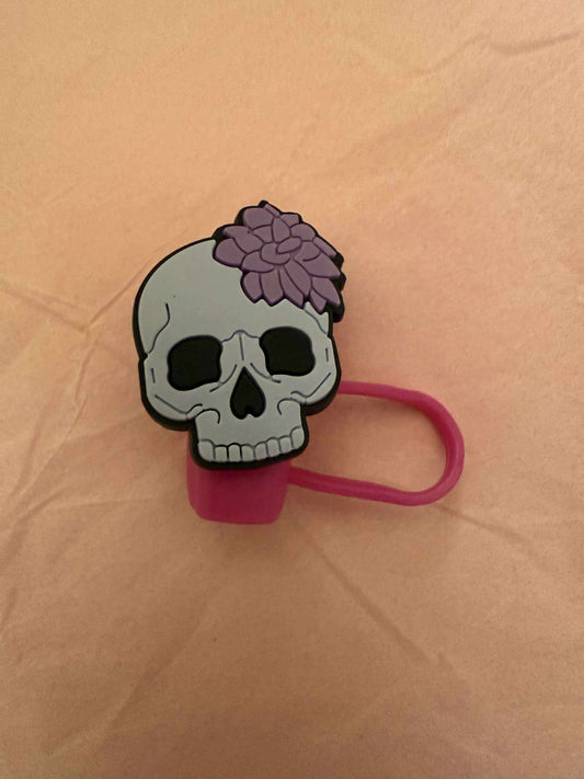 Skull straw topper