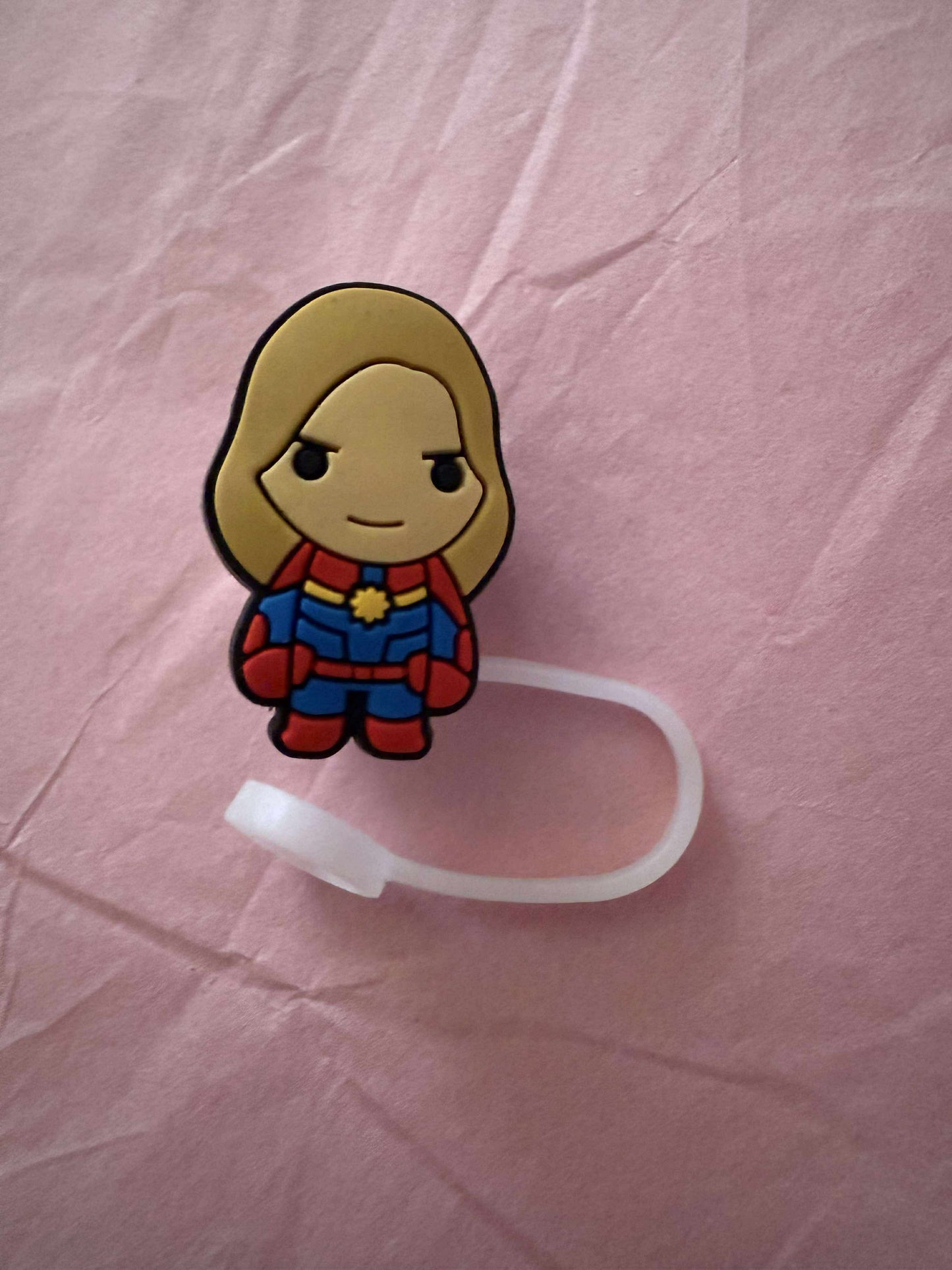 Captain Marvel straw topper