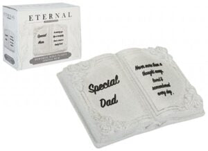 Special Dad Memorial Book Grave Stone Effect Plaque