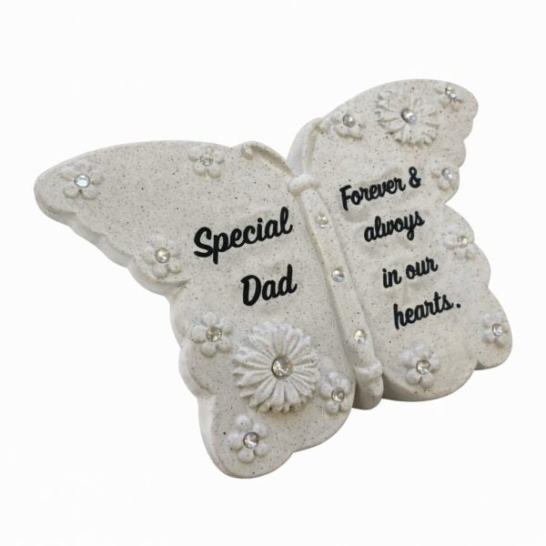 Special Dad Memorial Butterfly Grave Stone Tribute Ornament